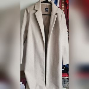 Zara Cream Coat Size Small